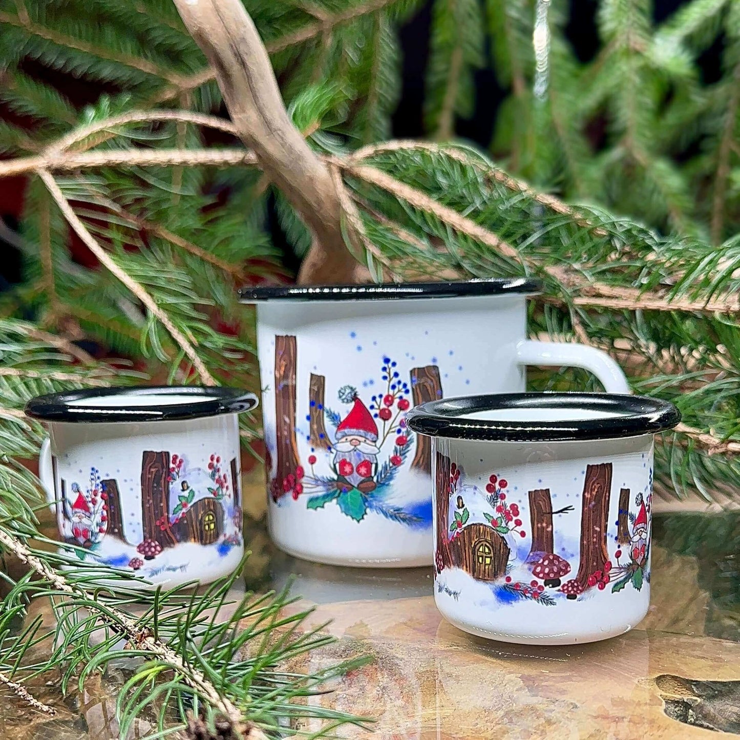 Noël dans les bois - Mug en métal émaillé 